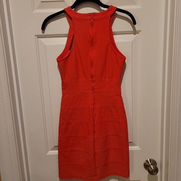 Windsor Red BodyCon Dress with Cage Neckline - Picture 8 of 8